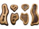 Wooden Brooches